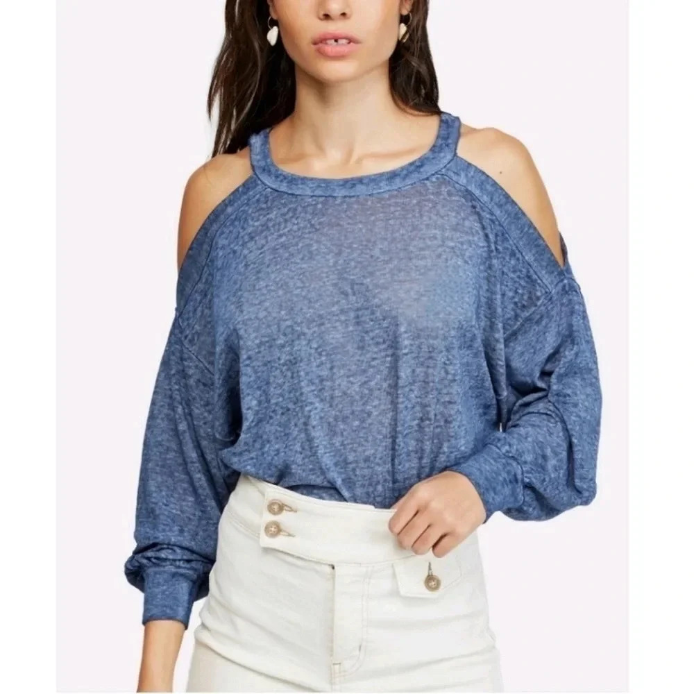 Free People We The Free Blue Chill Out top size XS